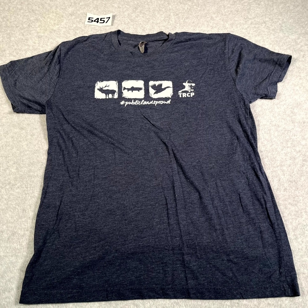 Next Level Apparel T Shirt Mens Large Black TRCP Public Lands Proud Crew Neck